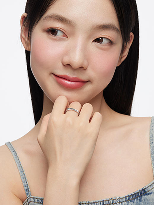卡蒂罗遇见情侣对戒925银小众设计素圈戒指一对指环生日礼送女友 商品图2