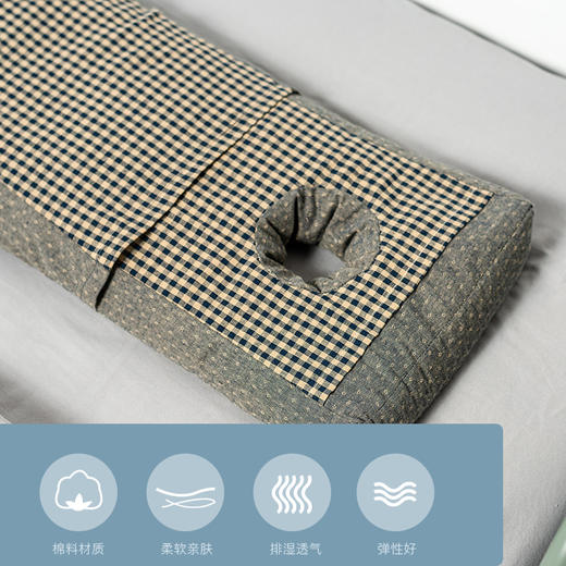 养生护耳护颈枕 | 甄选优质草本内芯 水洗棉麻透气舒适 双洞设计 解放双耳 曲度牵引 承托颈椎 边睡觉边养护 亲肤护颈 枕头 商品图3