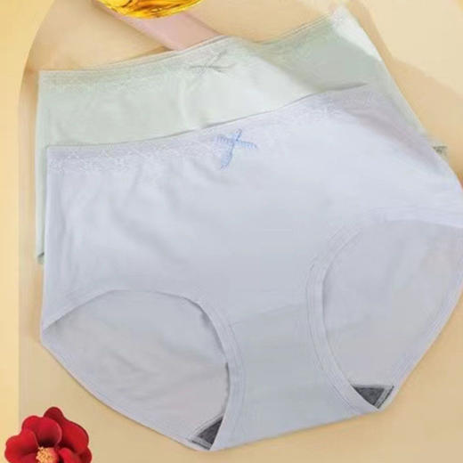 HYY-22553   【1条】中腰莫代尔蕾丝腰边亲肤舒适石墨烯内裆女士内裤 商品图1