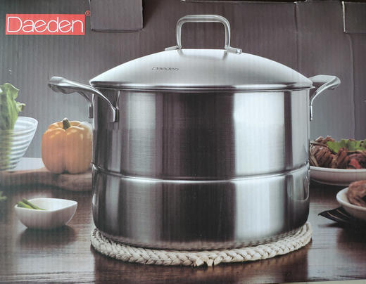 德国戴德18/10不锈钢家用蒸锅单层一体式燃气电磁炉通用28CM 商品图3