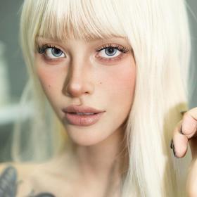 Woolilens【蓝色恋人】半年抛  洋气爆棚蓝色玻璃珠 高效显白