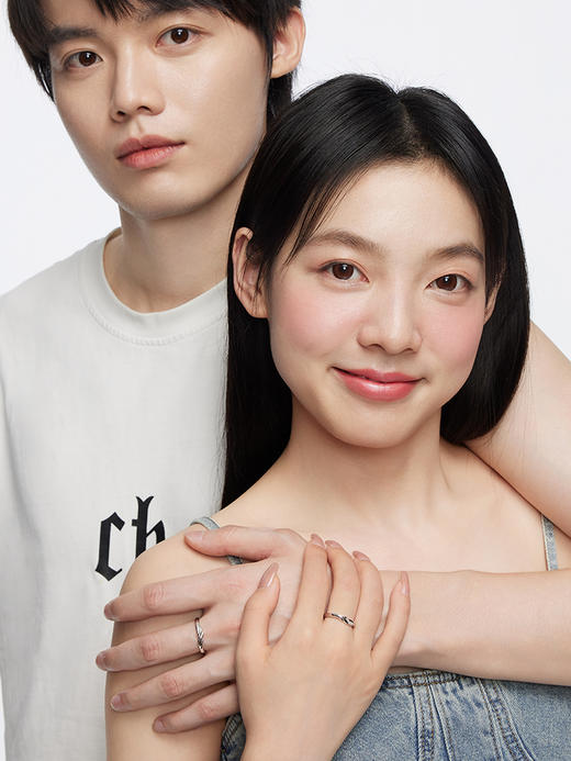 卡蒂罗天使之翼情侣对戒925银戒指一对小众设计感礼物送男女友 商品图3