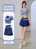 运动防走光免穿文胸，夏蜜桃拼色速干套装YH-JYMD013 商品缩略图5