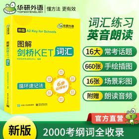 2025改革版图解剑桥KET词汇 A2级别 剑桥英语通用五级考试 ket核心词汇单词书练习册 KET教材真题 华研外语KET/PET小升初小学英语