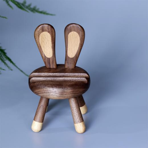 兔子手机架°黑胡桃木 商品图7