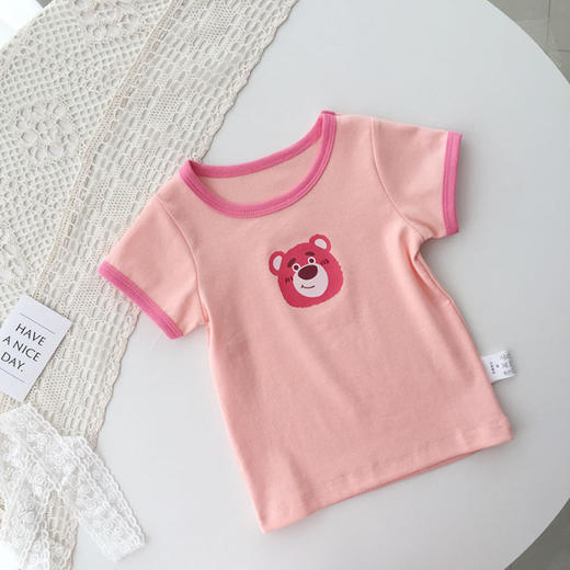 【捡漏价39.9元/2件】可爱简约女童短袖T恤，舒适透气童趣十足，圆领设计更显清爽，舒适柔软亲肤透气，童装小童上衣圆领夏季冰丝卡通儿童画半袖衫sh 商品图6