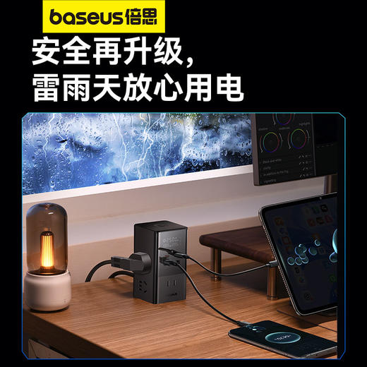 倍思 灵睿系列 数字式插线板 6AC+2U+2C 35W 1.5m 商品图4