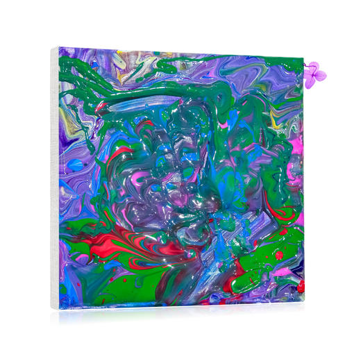 袋鼠团团慈善创卖-流体画《彩色袋鼠》 商品图0