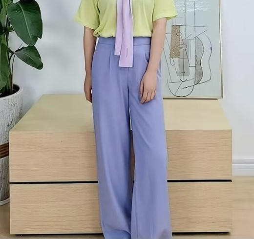 S3臣禾 浅紫色休闲裤9211063076【奥莱】 商品图1