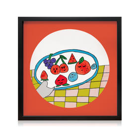 袋鼠团团慈善创卖-印制版画《餐盘上的水果》