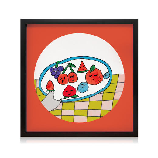 袋鼠团团慈善创卖-印制版画《餐盘上的水果》 商品图0