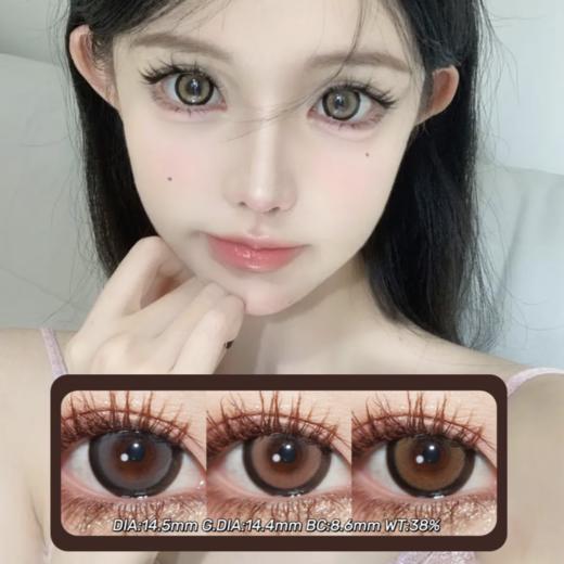 SHEEPCON年抛·月光小猫灰&月光小兔粉&月光小狗棕·14.5mm(着色参考14.4mm) 0-1000度(有525/575) 韩产进口·(建议佩戴6-8个月左右更换) 商品图0