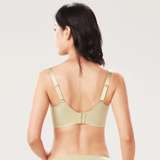 都市丽人舒软挺塑B杯适穿蕾丝调整型文胸薄款3/4杯塑身文胸无钢圈内衣三排扣新年本命年红品LJ32H2 商品图2