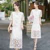 气质感减龄，新中式两件套夏新款蕾丝套装裙HR-AQHUI23085-1 商品缩略图2