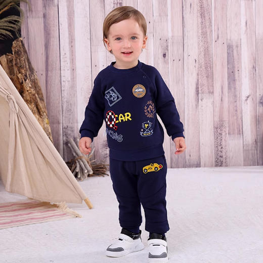 棉果果秋冬季男童大毛圈抓绒圆领卫衣 M412180218659 商品图1