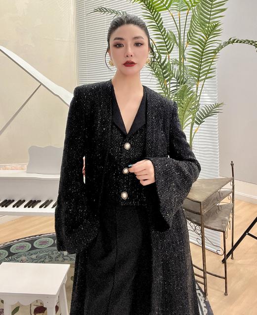 臣禾粗花呢长外套9211021776【奥莱】 商品图3