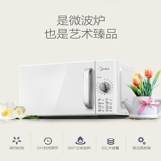 美的（Midea）微波炉家用转盘式快捷加热M100/20L【CZ】 商品图0