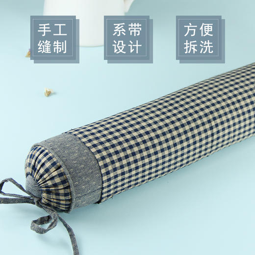养生护耳护颈枕 | 甄选优质草本内芯 水洗棉麻透气舒适 双洞设计 解放双耳 曲度牵引 承托颈椎 边睡觉边养护 亲肤护颈 枕头 商品图4
