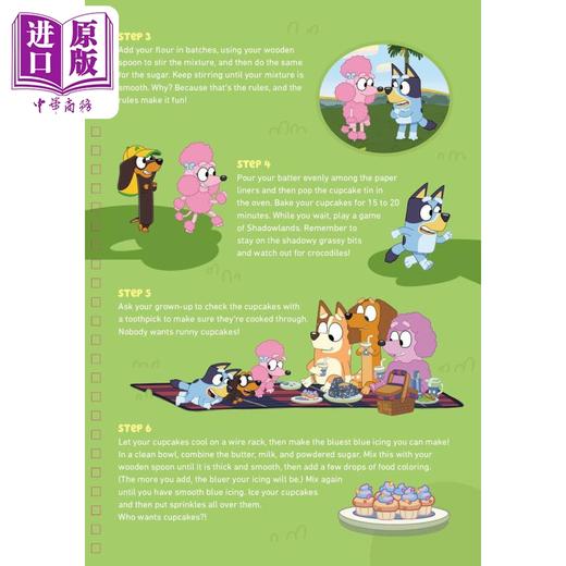 预售 【中商原版】小蓝狗布鲁伊：神奇的菜谱Bluey: Fancy Rest. Cookbook 英文原版 卡通动画 儿童绘本 故事图画书 精装精品绘本 商品图3