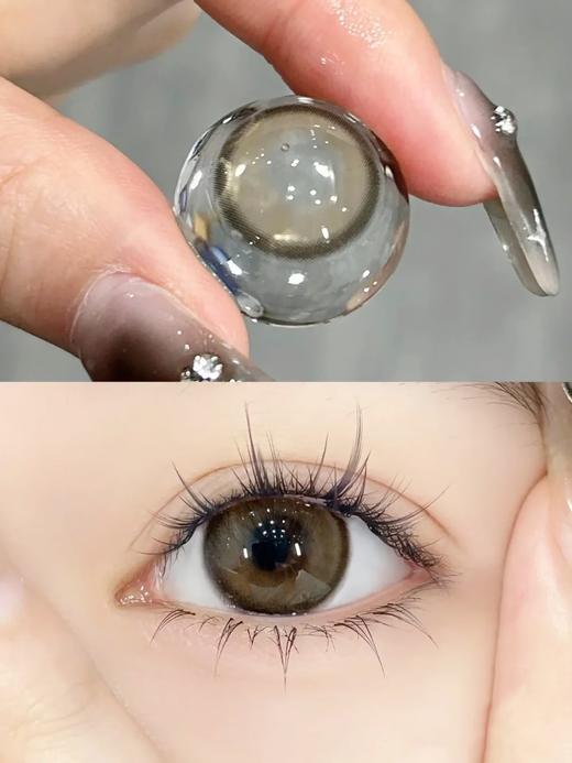 【中直径】Leenscolor-奶油棕-14.2mm 【年抛 度数0-1000度 含有525/575】 商品图5