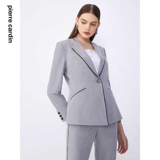 皮尔卡丹女装夏季新款通勤淑女百搭修身多色西服C32UL001
 商品图1