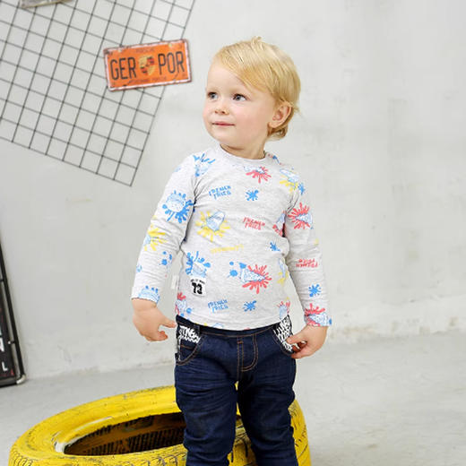 棉果果春秋款男童套头T恤M112140218098 商品图1