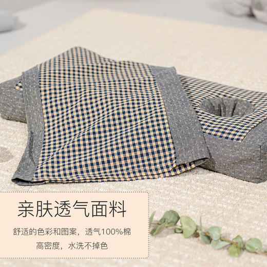 养生护耳护颈枕 | 甄选优质草本内芯 水洗棉麻透气舒适 双洞设计 解放双耳 曲度牵引 承托颈椎 边睡觉边养护 亲肤护颈 枕头 商品图2