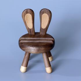 兔子手机架°黑胡桃木