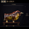 胡桃木底座特大号铜牛470*160*330 居家办公室玄关摆件 商品缩略图1
