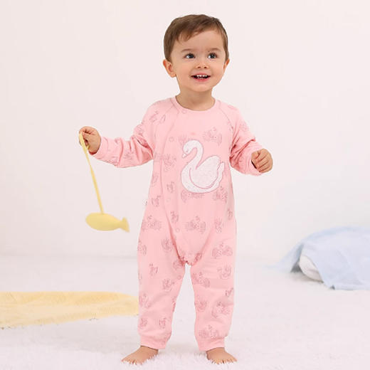 棉果果春秋款女童 偏襟连体衣连身衣哈衣M122720219085 商品图0