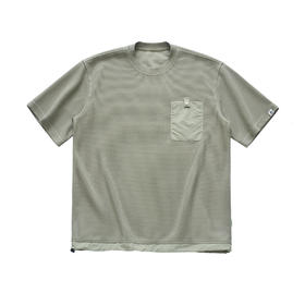 吃茶去chichaqu  宽松休闲重磅华夫格圆领T恤