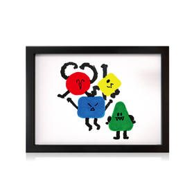 袋鼠团团慈善创卖-印制版画《积木小人》