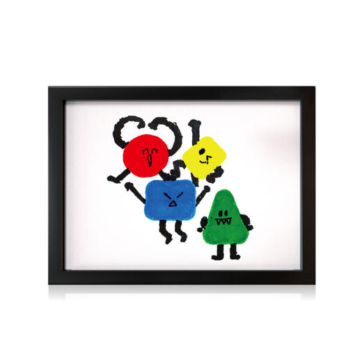 袋鼠团团慈善创卖-印制版画《积木小人》 商品图0