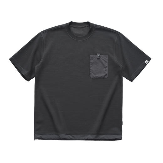 吃茶去chichaqu  宽松休闲重磅华夫格圆领T恤 商品图1