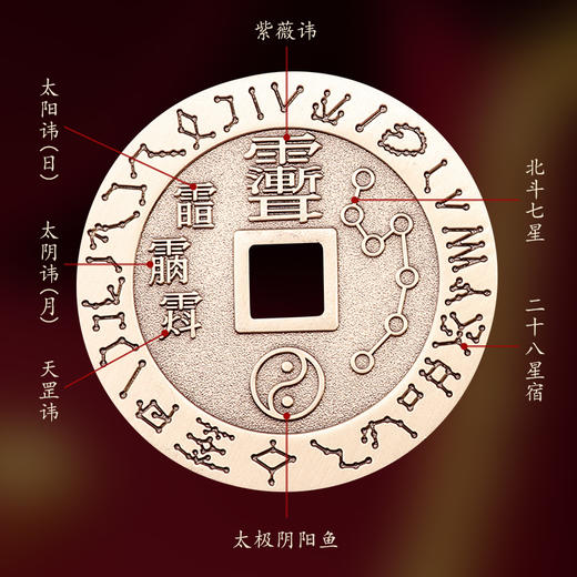 黄铜五雷道家钱 商品图1