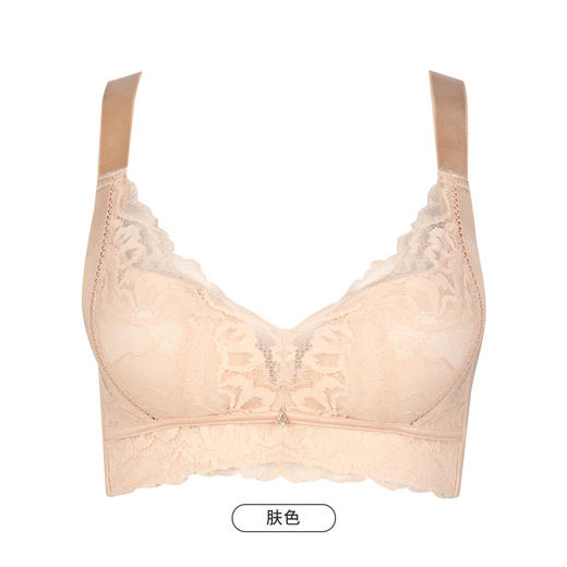 都市丽人美体纤塑AB杯适穿蕾丝调整型文胸两种厚度3/4杯塑身文胸无钢圈内衣五排扣LJ34M8 商品图5