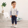 棉果果春秋款男童氨棉汗布+斜纹牛仔对开连体衣连身衣哈衣M112722219113 商品缩略图1