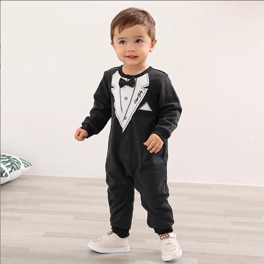 棉果果春秋款男童 对开连体衣连身衣哈衣M112722219068 商品图2