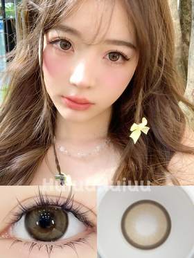 【中直径】Leenscolor-奶油棕-14.2mm 【年抛 度数0-1000度 含有525/575】