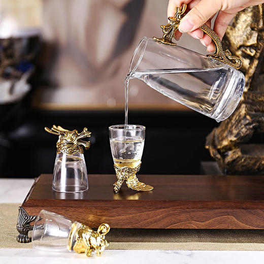 十二生肖高档白酒杯玻璃酒具套装中式家用分酒器12小酒杯礼品定制 商品图1