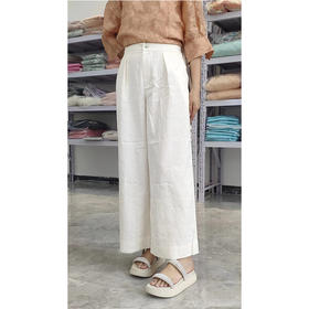 【抖音专属】阔腿裤（23709003条纹米白）