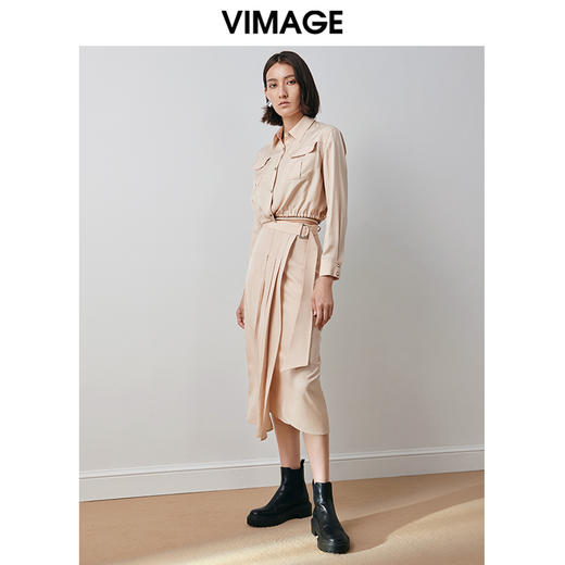 VIMAGE纬漫纪秋季新款时尚小众设计短款衬衫女上衣衬衣V2009606 商品图1