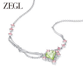 ZEGL设计师春日黎明系列爱心项链女轻奢小众高级设计感双层锁骨链