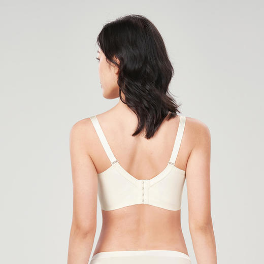 都市丽人舒软挺塑C杯适穿锁边调整型文胸薄款3/4杯塑身文胸无钢圈内衣四排扣新年本命年红品LJ32H9 商品图2