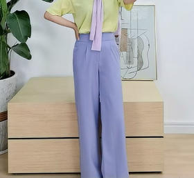 S3臣禾 浅紫色休闲裤9211063076【奥莱】