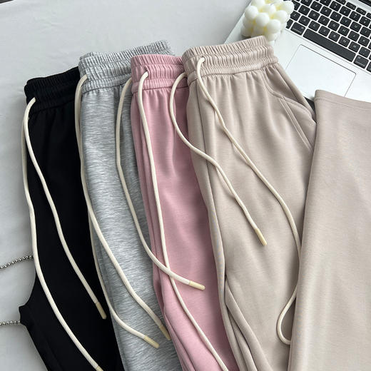 夏季新款，窄版阔腿裤女，宽松高腰垂感搭配直筒薄款裤子女，习惯放纵的你绝不要错过！踏实舒适，轻松驾驭不同风格！ 商品图2