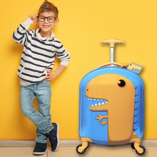 美国Rockland洛克兰 童趣萌箱系列儿童拉杆箱小学生卡通行李箱可爱迷你登机箱万向轮旅行箱 B02 恐龙 商品图0