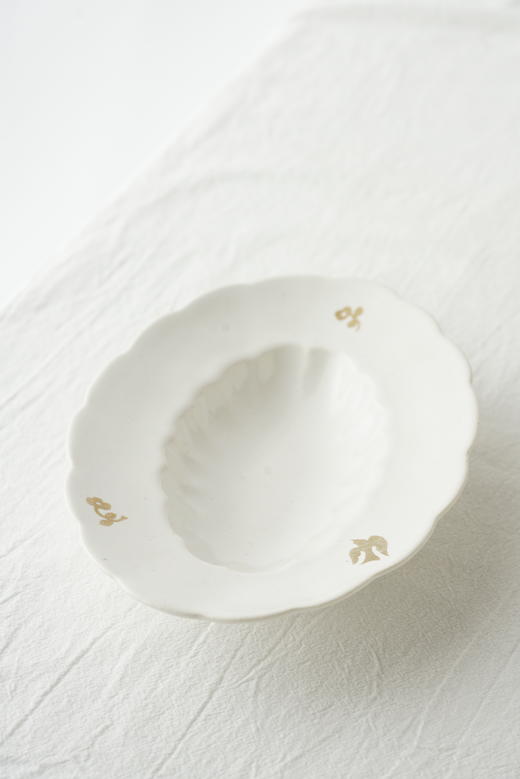 安藤雅信x皆川明 椭圆轮花汤皿M 商品图1