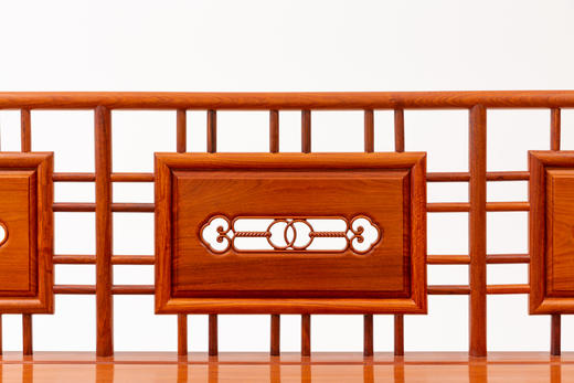 红桥红  家具严选  缅甸花梨（大果紫檀）【小轩窗 沙发 123六件套】 商品图3