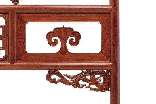 红桥红  家具严选  缅甸花梨（大果紫檀）【185清式螭龙 衣帽架】 商品图5